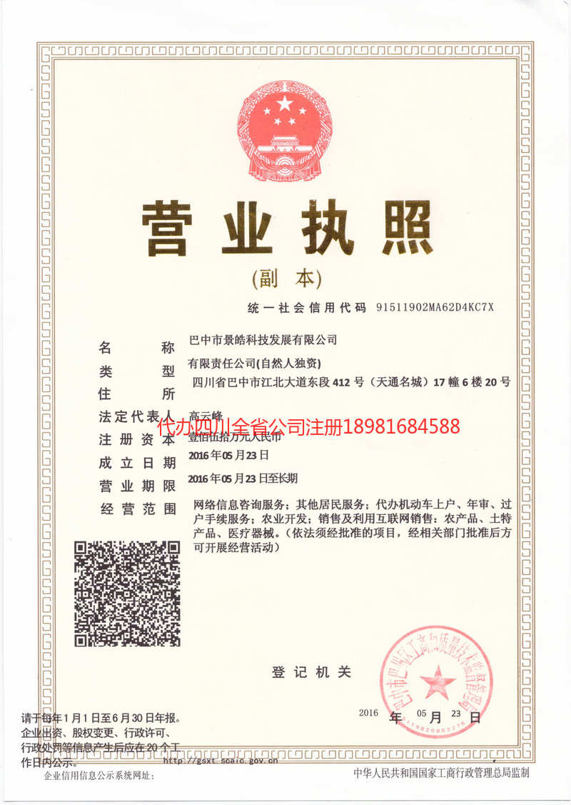 广水广水景皓科技发展有限公司